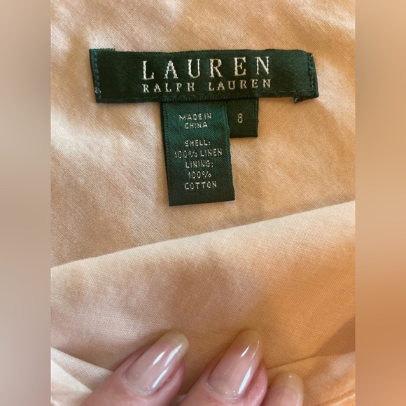 Women’s Ralph Lauren peach linen skirt, size 8 - Picture 4 of 7